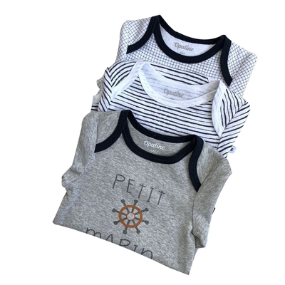 100% Cotton Customized Color Snap Button Long Sleeve Romper for Newborn Baby in Winter
